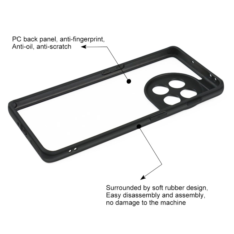 Funda para OnePlus Ace 2 Frosted TPU y Transparente PC (Negro)