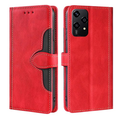Funda de Cuero con Hebilla Magnética para Honor 200 Lite 5G (Rojo)