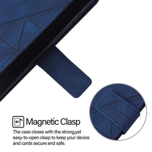 Funda de cuero con tapa y relieve 3D para Tecno Camon 40 Premier (azul)