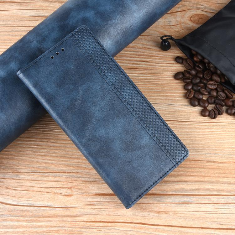 Funda de Cuero con Textura Retro y Hebilla Magnética para BlackView Wave 8 / 8C / Oscal Flat 2 (Azul)