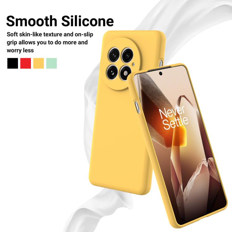 Funda Silicona Líquida OnePlus 13 a Prueba de Golpes (Amarillo)