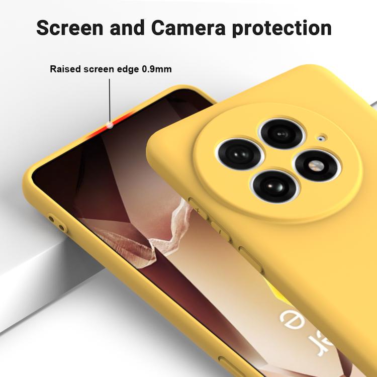 Funda Silicona Líquida OnePlus 13 a Prueba de Golpes (Amarillo)