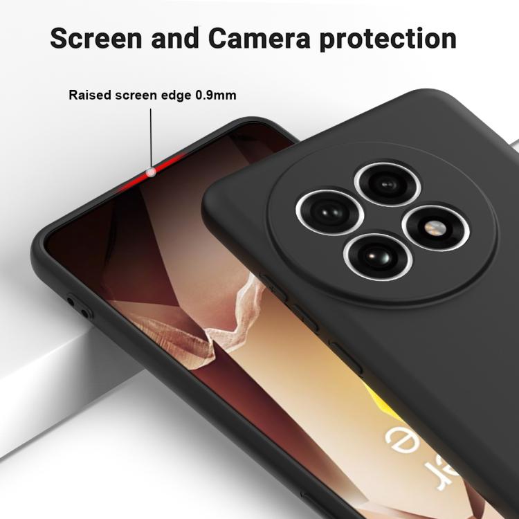 Funda Silicona Líquida para OnePlus 13R Ace 5 5 Pro a Prueba de Golpes (Negra)