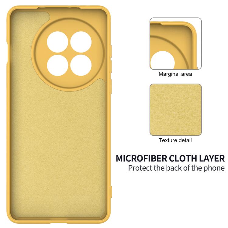 Funda Silicona Líquida a Prueba de Golpes para OnePlus 13R / Ace 5 / 5 Pro (Amarilla)