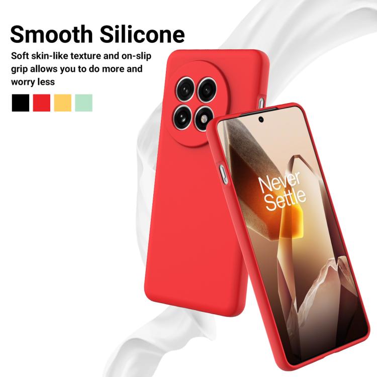 Funda Silicona Líquida OnePlus 13R Ace 5 5 Pro a Prueba de Golpes (Rojo)