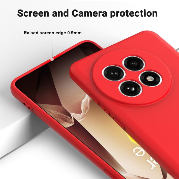 Funda Silicona Líquida OnePlus 13R Ace 5 5 Pro a Prueba de Golpes (Rojo)