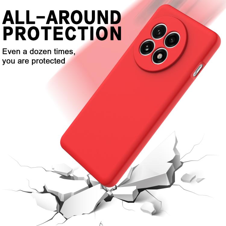 Funda Silicona Líquida OnePlus 13R Ace 5 5 Pro a Prueba de Golpes (Rojo)