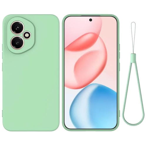 Funda de silicona líquida para Honor 400 Global de 156,5 mm, color sólido, anticaídas y cobertura total (verde)