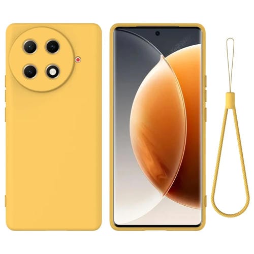 Funda de Silicona Líquida para Tecno Camon 30S/30S Pro a Prueba de Golpes (Amarillo)