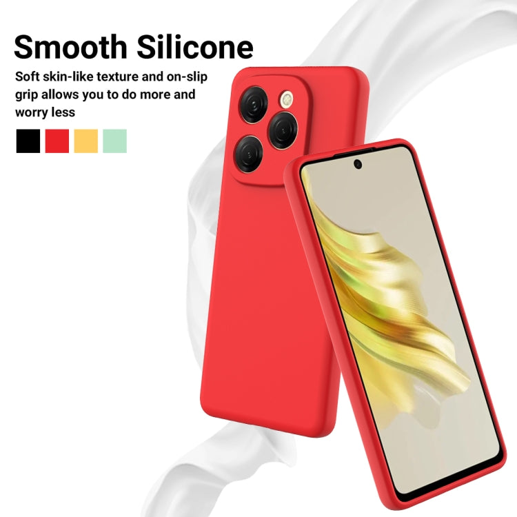 Funda Silicona Líquida Tecno Spark 20 Pro 5G a Prueba de Golpes (Rojo)