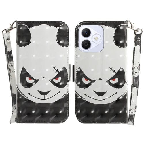 Funda de Cuero con Tapa Horizontal y Diseño 3D para Honor X60I (Oso Enojado)