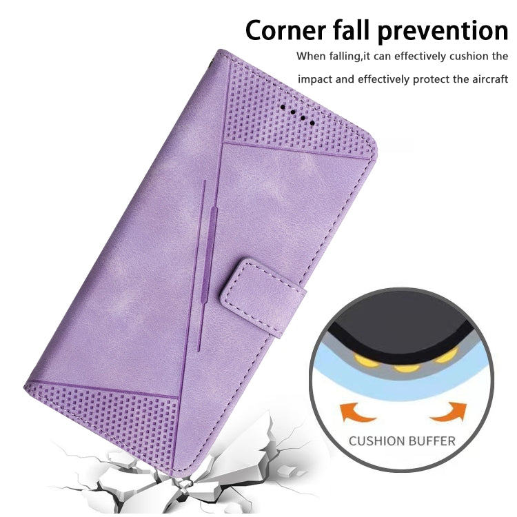 Funda de Cuero Triangular para OnePlus 13 Dream con Cordón (Morado)