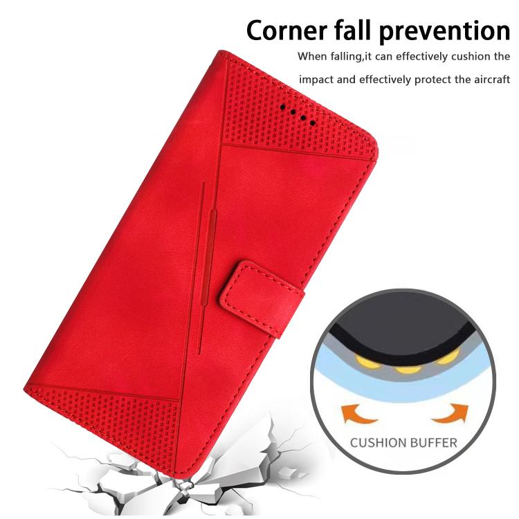 Funda de Cuero Triangular Dream Triangle con Cordón para Realme 14 Pro+ (Roja)