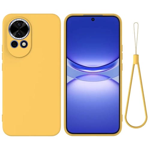 Funda Protectora Silicona Líquida Huawei Nova 12 Cobertura Total (Amarillo)