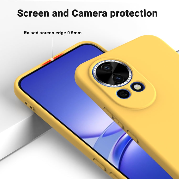 Funda Protectora Silicona Líquida Huawei Nova 12 Cobertura Total (Amarillo)
