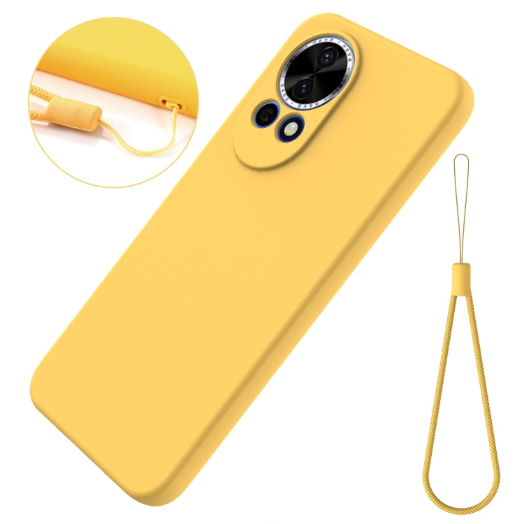 Funda Protectora Silicona Líquida Huawei Nova 12 Cobertura Total (Amarillo)