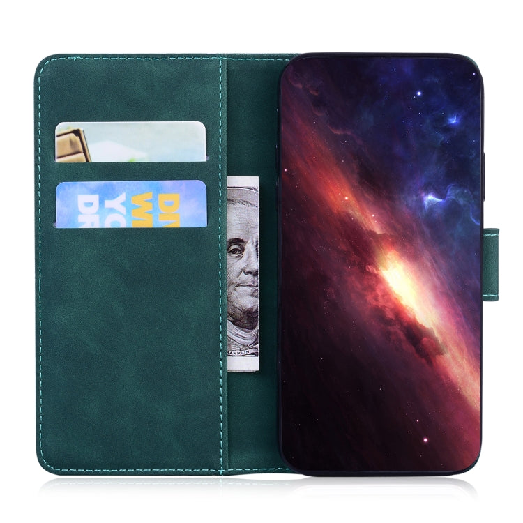 Funda de Cuero con Tapa para OnePlus Nord Ce4 5G Tiger Embossed Pattern (Verde)