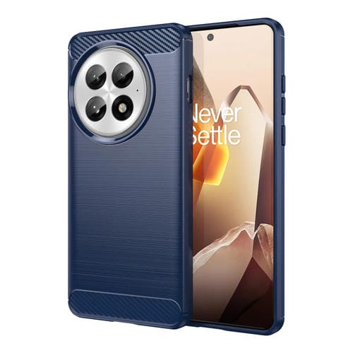 Funda de TPU OnePlus 13 Textura Cepillada Fibra de Carbono (Azul)