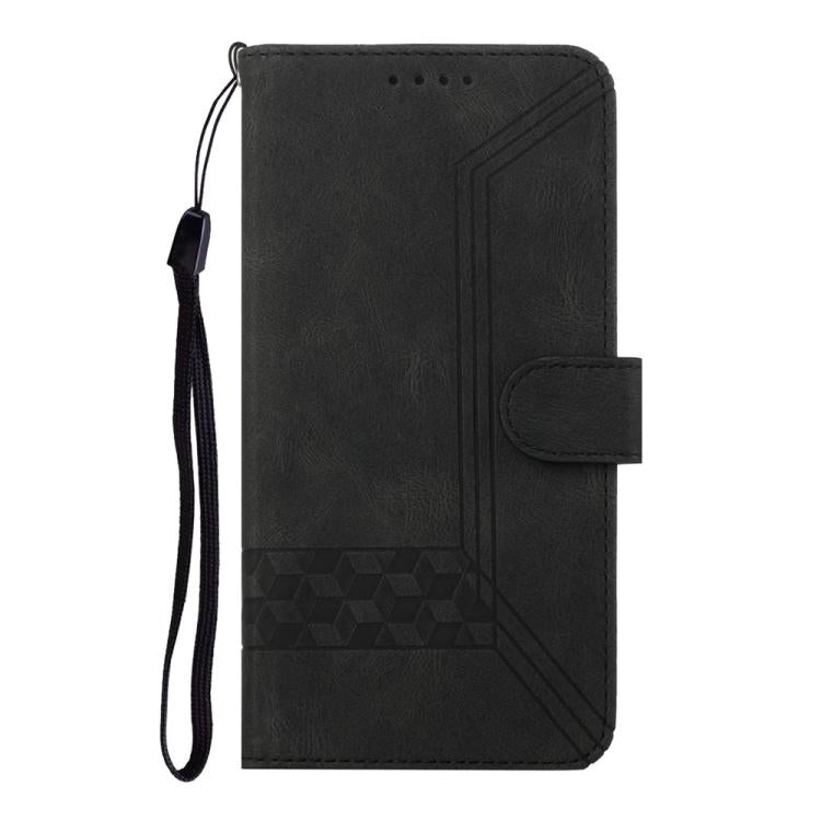 Funda de Cuero con Tapa Cúbica para Oppo A5 Pro 5G (Negra)