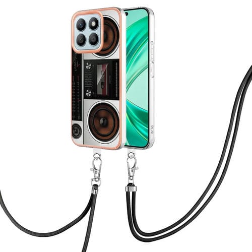 Funda para Teléfono Honor X8B con Imd Doble Cara Galvanizada y Cordón (Radio Retro)