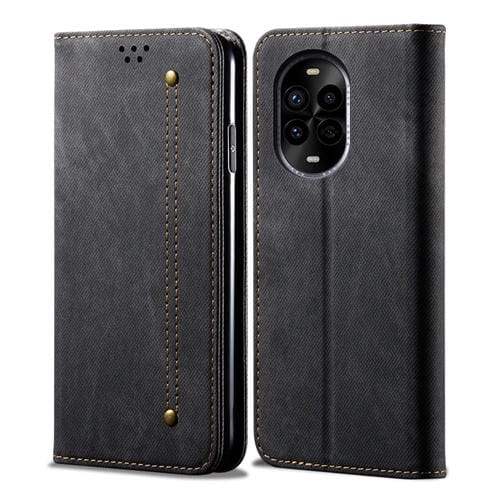 Funda de Cuero con Textura Vaquera para Huawei Nova 13 Pro 5G (Negra)