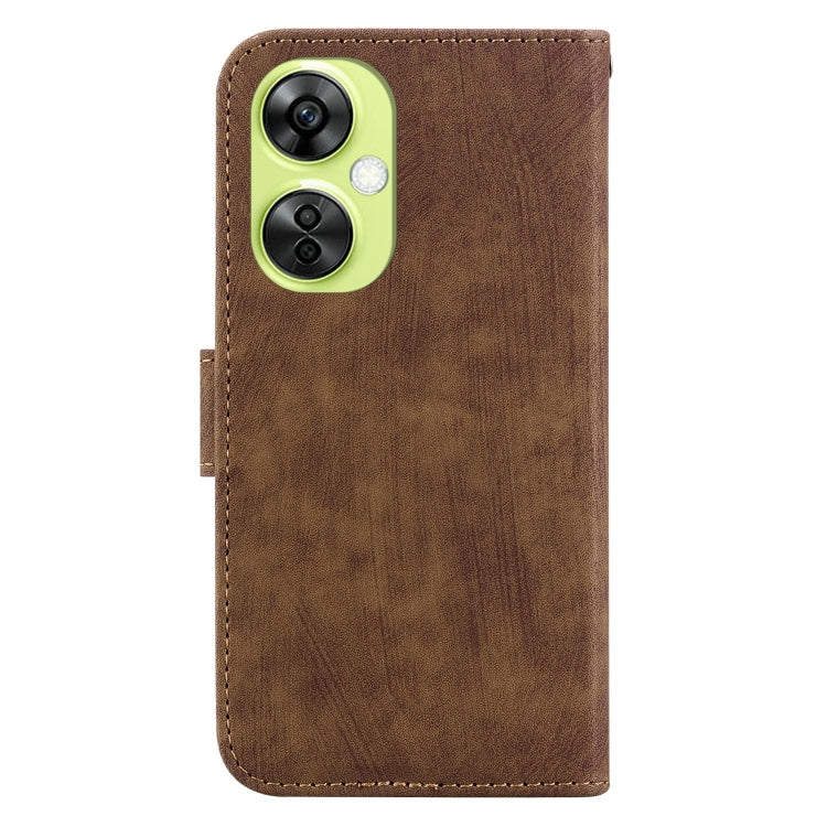 Funda para OnePlus Nord Ce 3 Lite / N30 de Cuero con Relieve Little Tiger (Marrón)