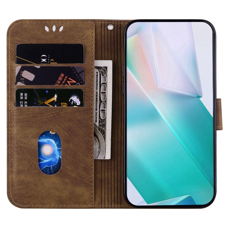 Funda para OnePlus Nord Ce 3 Lite / N30 de Cuero con Relieve Little Tiger (Marrón)