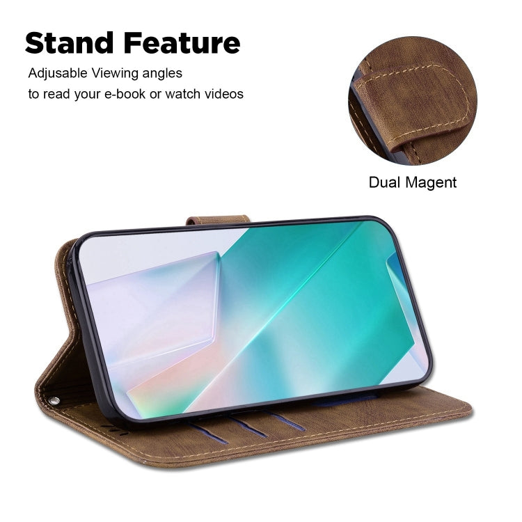 Funda para OnePlus Nord Ce 3 Lite / N30 de Cuero con Relieve Little Tiger (Marrón)