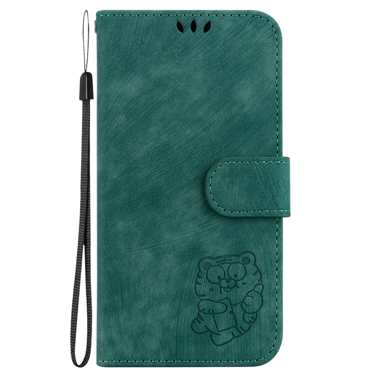 Funda para OnePlus Nord Ce4 5G de Cuero con Relieve Little Tiger (Verde)