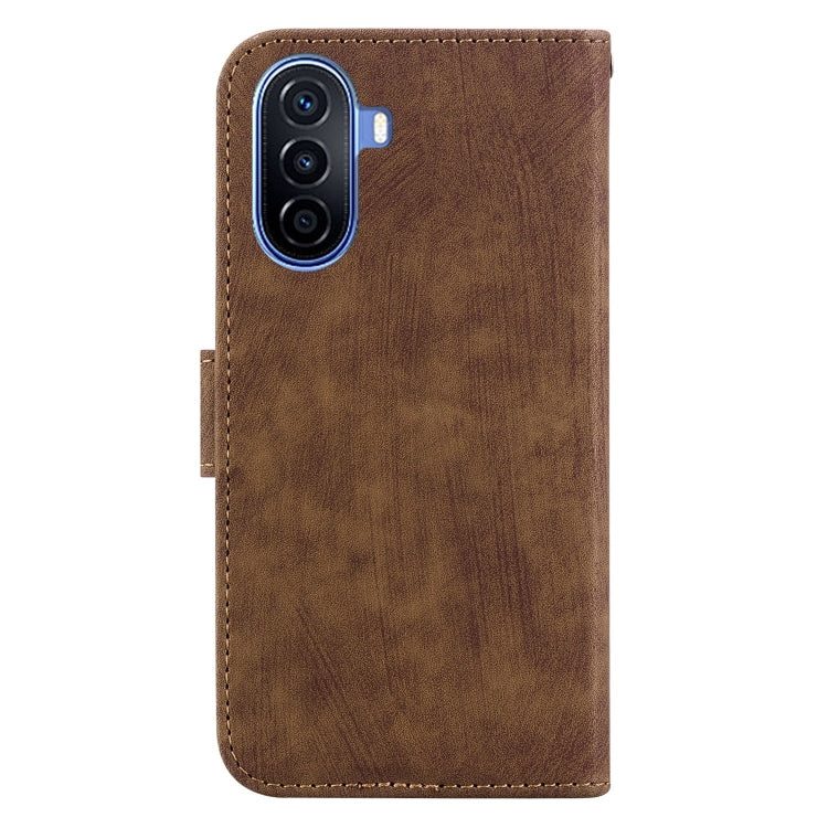Funda para Huawei Nova Y61 Enjoy 50Z Cuero con Relieve Little Tiger (Marrón)