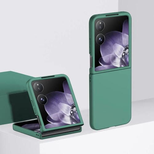 Funda de PC con textura de piel para Xiaomi Mix Flip 2 (verde bosque)