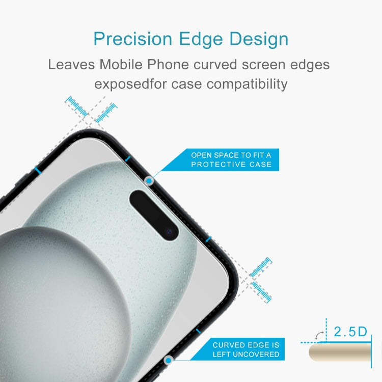 Película de Vidrio Templado para iPhone 15/15 Pro 0,26mm 9H 2.5D (10 Piezas) - MOVILSTORE