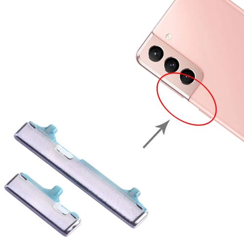 Pulsanti di accensione e volume Samsung Galaxy S21 5G SM-G991 (10 pezzi) (Nero)