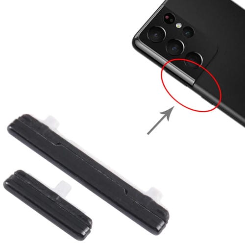 Ein- / Ausschalt- und Lautstärketasten Samsung Galaxy S21 Ultra 5G SM-G998 (10 Stück) (Schwarz)
