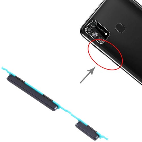 Ein- / Lautstärketasten Samsung Galaxy M31 SM-M315 (Schwarz) Packung mit (10 Stück)