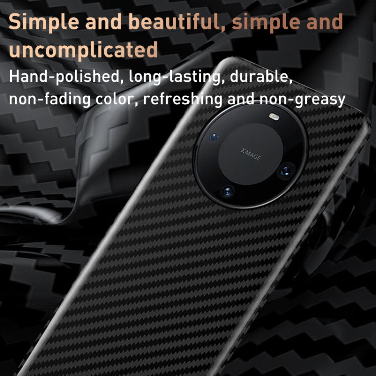 Funda para Huawei Mate 60 Pro a Prueba de Golpes de Fibra de Carbono (Negro Rojo)