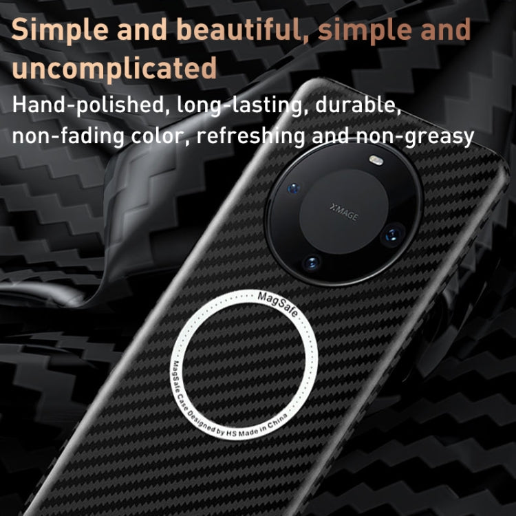 Funda Magnética Huawei Mate 60 Pro a Prueba de Golpes de Fibra de Carbono (Rojo)