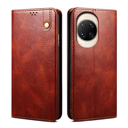 Funda de cuero con textura Crazy Horse para Huawei Nova 14 Ultra (marrón)