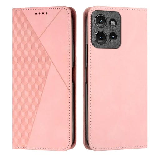 Funda de Cuero Magnética para Motorola Moto G Power/G Play 2025 (Oro Rosa)