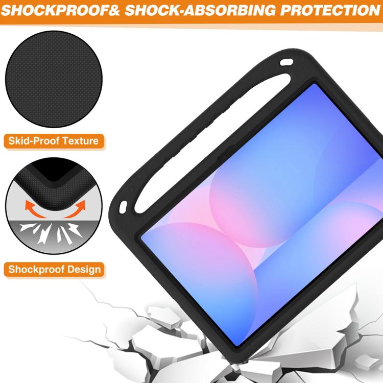 Funda de EVA a prueba de golpes con asa y soporte para Samsung Galaxy Tab S10 FE+ (negra)