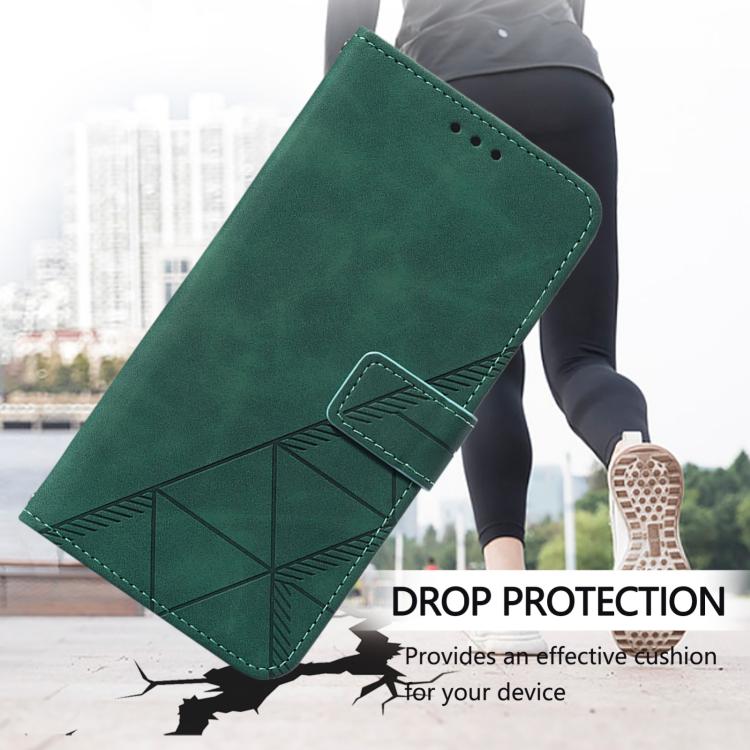Funda de Cuero con Tapa y Relieve 3D para Huawei Nova 13 Pro (Verde Oscuro)