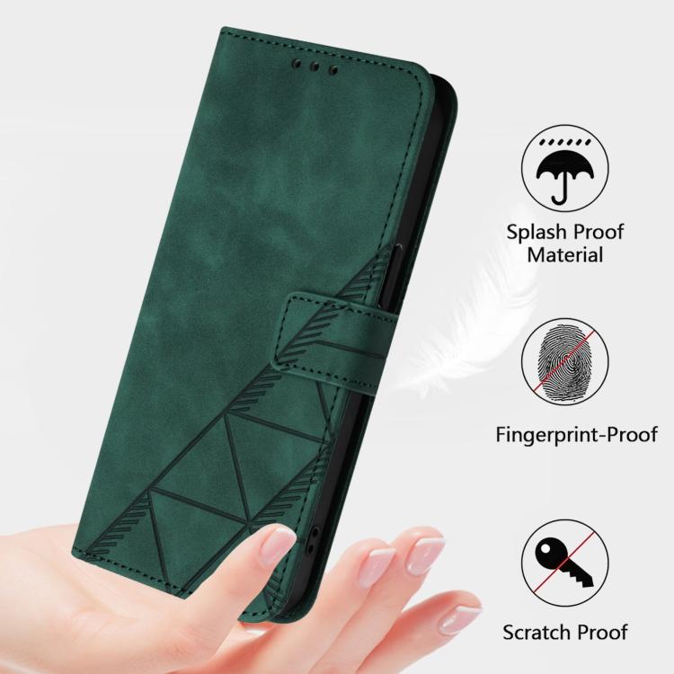 Funda de Cuero con Tapa y Relieve 3D para Huawei Nova 13 Pro (Verde Oscuro)