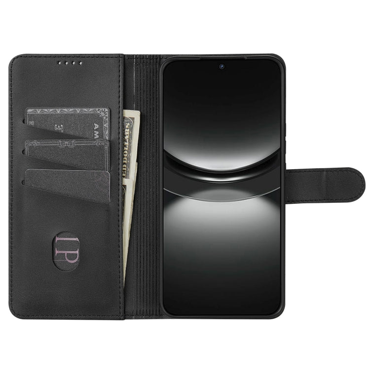 Funda de Piel con Tapa y Textura de Piel de Becerro Azns para Huawei Nova 13 Pro (Negra)