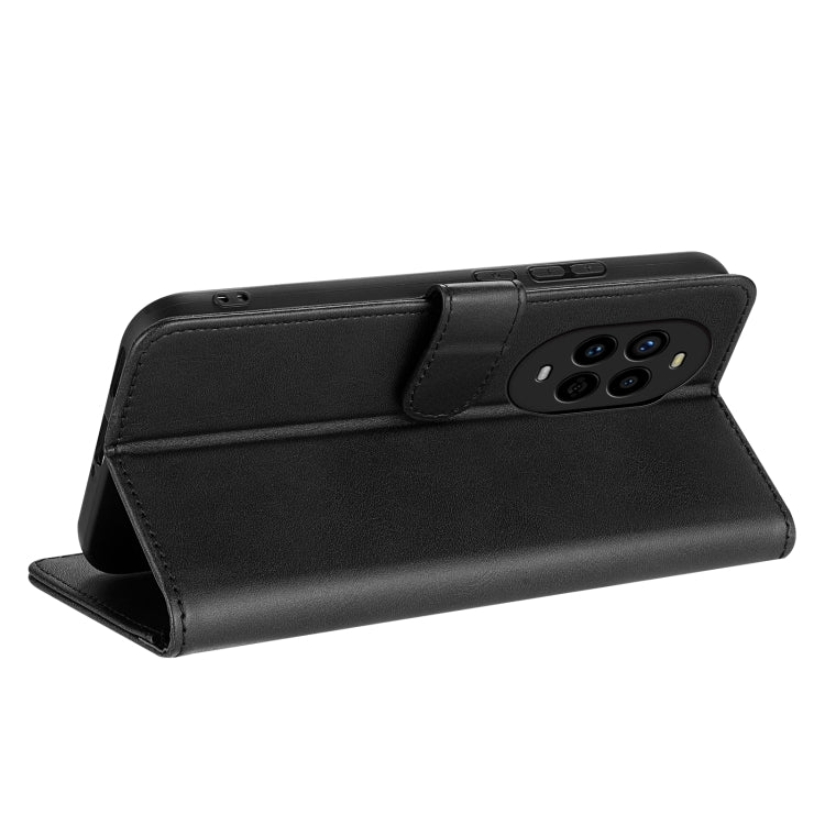 Funda de Piel con Tapa y Textura de Piel de Becerro Azns para Huawei Nova 13 Pro (Negra)