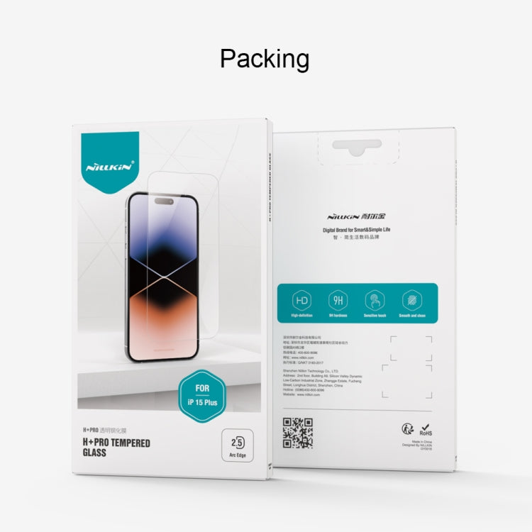 Película de Vidrio Templado Nillkin H + Pro para iPhone 15 0,2mm 9H a Prueba de Explosiones - MOVILSTORE