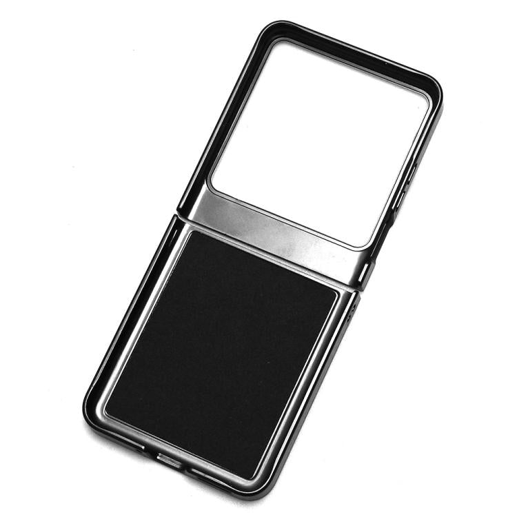 Funda Trasera para Tecno Phantom V Flip2 con Textura de Lichi (Gris)