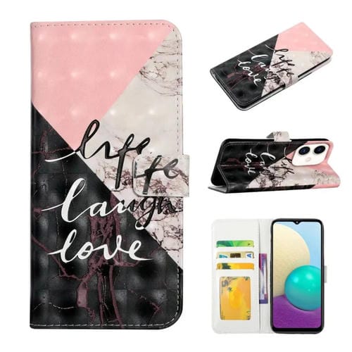 Funda para Teléfono Samsung Galaxy A05 Cuero Dibujo 3D En Relieve al Óleo (Mármol de Costura)