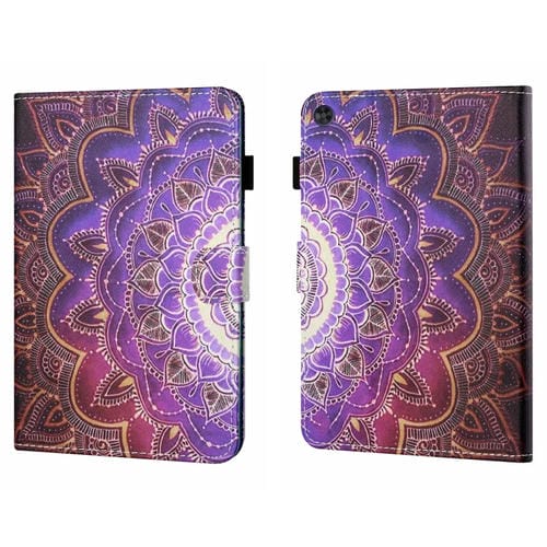 Funda para Tablet Samsung Galaxy Tab A9 con Dibujo Coloreado y Función de Suspensión (Flores de Datura)
