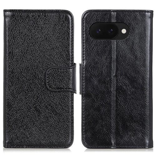 Funda de Cuero con Tapa Horizontal y Textura Nappa para Google Pixel 9A (Negra)