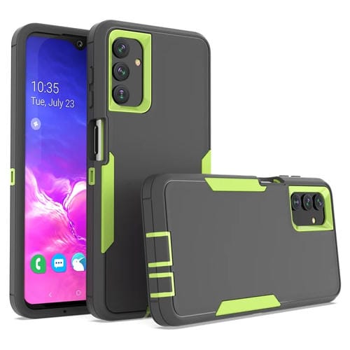 Funda para Samsung Galaxy A13 2 en 1 Magnética PC y TPU (Gris + Verde Fluorescente)